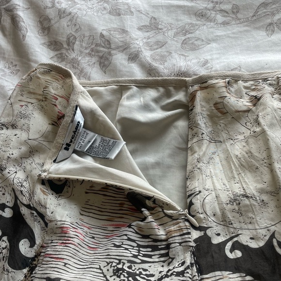 Vintage Brown Pink Patchwork Silk Cotton Skirt 12 Fairycore Goblincore Y2K Boho - Picture 12 of 12